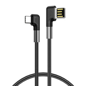 Câble de charge du coude double 3A USB vers USB-C / Type-C (0,5 m) SH301A1157-20