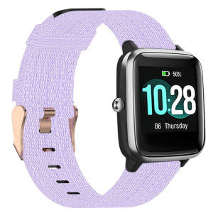 Pour ID205 Band de montre tressée en nylon de 19 mm (violet clair) SH701K358-20