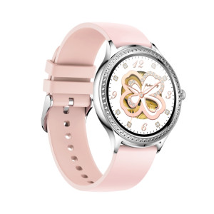 AK35 1,32 pouces IPS Color Screen Smart Watch, Soutenir la surveillance du sommeil / Surveillance de l'oxygène sanguin (bande de montre en silicone rose argenté) SH301F1336-20
