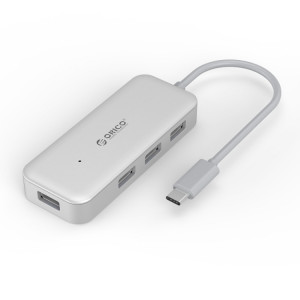 ORICO TC4U-U3 Type-C vers USB 3.0 4-port USB 3.0 Expansion Hub (Silver) SO901A1773-20