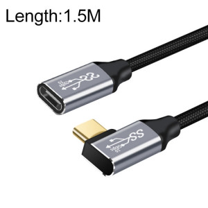 1,5 m 10 Gops USB-C / Type-C Femelle à mâle de charge du coude Câble d'extension de transmission SH720174-20