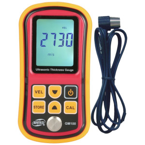 BENETECH GM-100 Testeur d'épaisseur à ultrasons Vitesse de jauge 1,2 ~ 225 mm (version boîte en aluminium) SB101A265-20