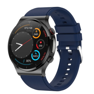 E300 Bracelet de montre en TPU à écran de 1,32 pouces Montre de santé intelligente Prend en charge la surveillance de la température corporelle, la surveillance ECG de la pression artérielle (Bleu) SH901C1048-20
