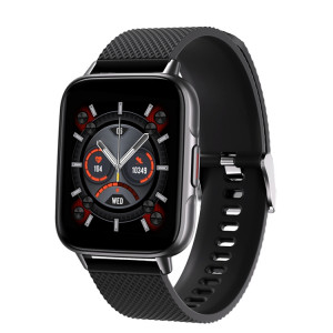 FW02 1,7 pouces écran carré bracelet en silicone montre de santé intelligente prend en charge la fréquence cardiaque, la surveillance de l'oxygène sanguin (noir) SH201A1318-20