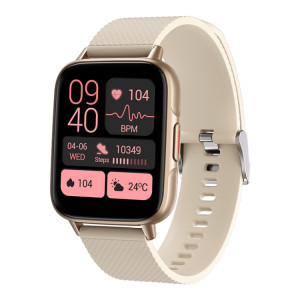 FW02 1,7 pouces écran carré bracelet en silicone montre de santé intelligente prend en charge la fréquence cardiaque, la surveillance de l'oxygène sanguin (or) SH201B516-20