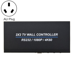 BT100 4K 60Hz 1080P Contrôleur mural TV 2 x 2, type de prise : prise AU (noir) SH604A1245-20