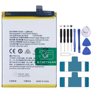 Batterie Li-polymère BLP839 pour OPPO F19 Pro+ 5G/Reno5 Z/A94 5G/A95 5G/Reno6 Z/Reno6 4G 4310 mAh SH8846372-20