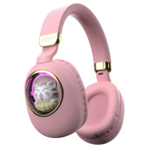 B4 RGB Cartoon Stereo Headset Wireless Bluetooth Headphones (Pink) SH201F621-20