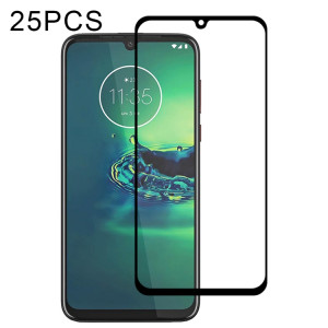 Pour Motorola Moto G8 Plus 25 PCS Full Glue Full Cover Film de protection d'écran en verre trempé SH4405905-20