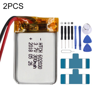 2 pièces de remplacement de batterie Li-polymère 602030 300 mAh, Remarque importante : pour les batteries au lithium, seuls des moyens d'expédition sécurisés vers l'Union européenne (27 pays), le Royaume-Uni, SH6601754-20