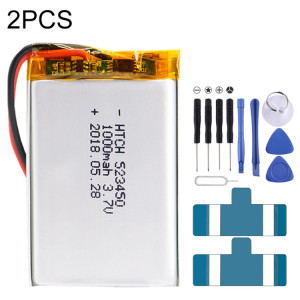 2 pièces de remplacement de batterie Li-polymère 523450 1000 mAh, Remarque importante : pour les batteries au lithium, seuls des moyens d'expédition sécurisés vers l'Union européenne (27 pays), le Royaume-Uni, SH66021005-20