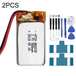 Remplacement de batterie Li-polymère 2 pièces 802035 500mAh SH6606354-20