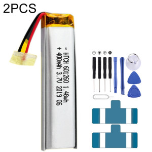 2 pièces de remplacement de batterie Li-polymère 601260 400 mAh, Remarque importante : pour les batteries au lithium, seuls des moyens d'expédition sécurisés vers l'Union européenne (27 pays), le Royaume-Uni, SH6613787-20
