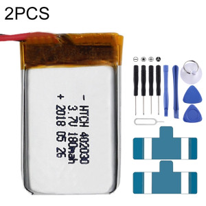 2 pièces de remplacement de batterie Li-polymère 402030 180 mAh, Remarque importante : pour les batteries au lithium, seuls des moyens d'expédition sécurisés vers l'Union européenne (27 pays), le Royaume-Uni, SH6615933-20