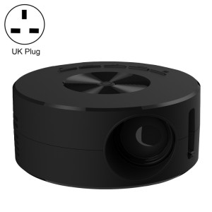 T200 1500LM 1920x1080P LED Mini Projector, UK Plug(Black) SH301B1049-20