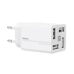 Chargeur rapide REMAX RP-U43 3,4 A 4 ports USB, spécification : (blanc) SR401B1599-20