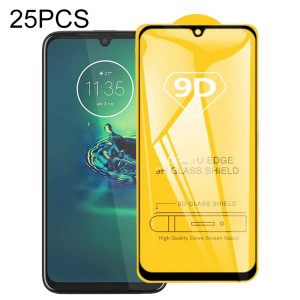 Pour Motorola Moto G8 Plus 25 PCS 9D Full Glue Film en verre trempé plein écran SH75261746-20