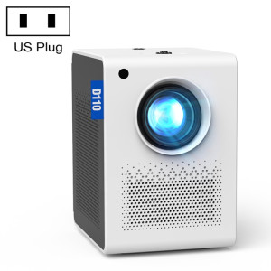 D110 180 ANSI Lumens Mini LED + LCD Smartphone Projecteur de mise en miroir d'écran sans fil, Type de prise : prise américaine (blanc) SH201A1316-20