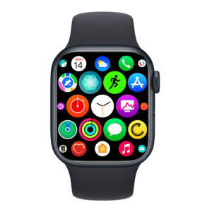 W17 Pro Max 1,9 pouces Bluetooth rappel de message d'appel montre intelligente en silicone (noir) SH501A1065-20
