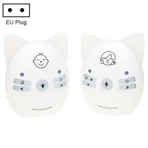 Moniteur audio sans fil pour bébé prenant en charge la surveillance vocale + interphone + veilleuse sans batterie, type de prise : (blanche) SH603A1702-20
