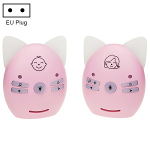 Moniteur audio sans fil pour bébé prenant en charge la surveillance vocale + interphone + veilleuse sans batterie, type de prise : (rose). SH603B231-20