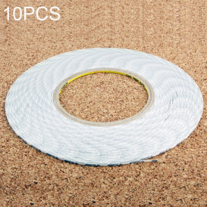 Lot de 10 rubans adhésifs double face 1 mm pour réparation d'écran tactile de téléphone, longueur : 50 m (blanc) SH201B1154-20