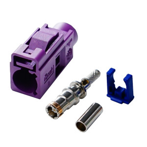 Pour câble RG174 Fakra Radio à sertir connecteur femelle Jack/fiche avec coaxial RF fantôme (Fakra D) SH301D909-20