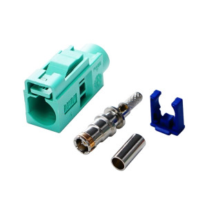 Pour câble RG174 Fakra Radio à sertir connecteur femelle Jack/fiche avec coaxial RF fantôme (Fakra E) SH301E1198-20