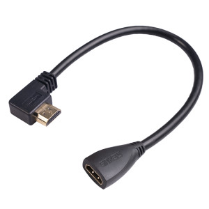 HDL-03 Câble adaptateur coudé mâle vers femelle HDMI 30 cm, type : angle gauche SH7901750-20