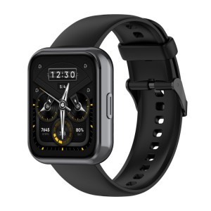 Pour Realme Watch 3 Bracelet de montre en silicone souple de couleur unie (noir) SH601D1022-20