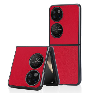Pour Huawei P50 Pocket Plain Skin Litchi Texture Phone Case (Rouge) SH701E540-20