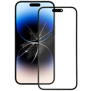 Pour iPhone 14 Pro Lentille en verre extérieure de l'écran avant avec adhésif optiquement transparent OCA SH17021984-20