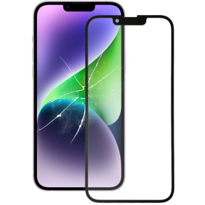 Pour iPhone 14 Plus Lentille en verre extérieure de l'écran avant avec adhésif optiquement transparent OCA SH17031183-20