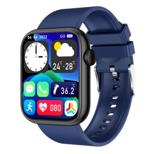 Montre intelligente à écran TFT QX7 1,85 pouces, prise en charge des appels Bluetooth / surveillance du foyer / 100+ modes sportifs (bleu noir) SH601C1352-20