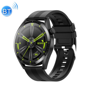 Ochstin 5HK3 Plus Montre intelligente Bluetooth à écran rond de 1,36 pouces, bracelet : silicone (noir) SO301A595-20