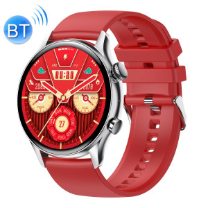 Ochstin 5HK8 Pro Montre intelligente Bluetooth avec écran rond de 1,36 pouces et surveillance de la pression artérielle, bracelet en silicone (argent) SO601B68-20