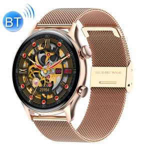 Ochstin 5HK8 Pro 1,36 pouces Écran rond Surveillance de la pression artérielle en oxygène sanguin Bluetooth Montre intelligente, Bracelet: Acier (Or) SO603C128-20