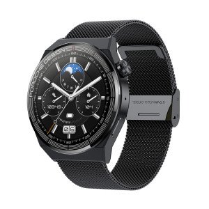 Ochstin 5HK46P Montre intelligente avec écran rond et bracelet en acier de 1,36 pouce avec fonction d'appel Bluetooth (Noir) SO101A549-20