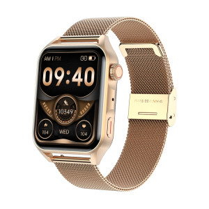 Ochstin 5HK28 1,78 pouces écran carré bracelet en acier montre intelligente prend en charge la fonction d'appel Bluetooth/surveillance de l'oxygène sanguin (or) SO801C1491-20