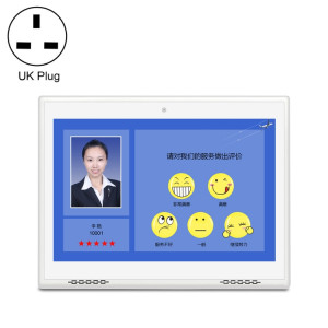 HSD1007A 10,1 pouces écran tactile tout en un PC, RK3288 2 Go + 16 Go Android 6.0, prise : prise UK (blanc) SH203B446-20