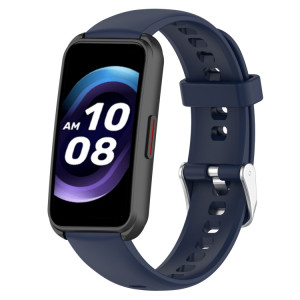 Pour Keep Band B4 Bracelet de montre en silicone à surface brillante de 16 mm (bleu nuit) SH901I519-20