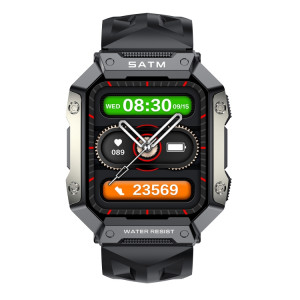 PG333 1,91 pouces Montre de sport intelligente étanche Prise en charge de la surveillance de la fréquence cardiaque / Surveillance de la pression artérielle (Noir) SH501A26-20