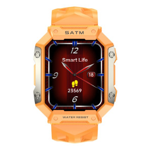 PG333 Montre de sport intelligente étanche de 1,91 pouce Prise en charge de la surveillance de la fréquence cardiaque / Surveillance de la pression artérielle (Orange) SH501B880-20