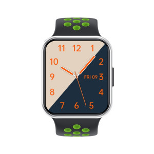 S226 1,72 pouces montre de sport intelligente étanche prend en charge la surveillance de la fréquence cardiaque/la surveillance de la pression artérielle (vert argenté) SH901E1189-20