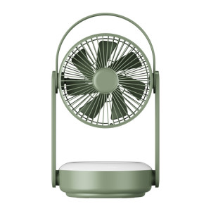 WT-F62 Ventilateur de refroidissement à air de charge USB portable extérieur avec lampe de nuit à LED (vert armée) SH601B1199-20