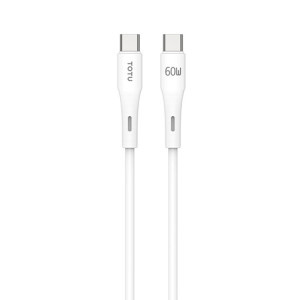 Câble de données en silicone TOTU BT-022 Skin Sense Series Type-C vers Type-C, longueur : 1 m (blanc) ST301B1035-20