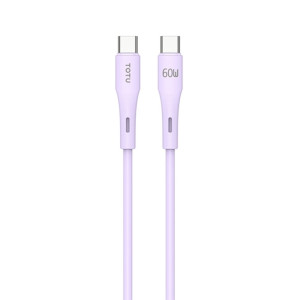 Câble de données en silicone TOTU BT-022 Skin Sense Series Type-C vers Type-C, longueur : 1 m (violet) ST301C862-20