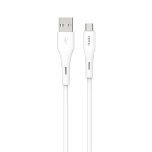 TOTU BM-007 Skin Sense Series Câble de données en silicone USB vers micro-USB, longueur : 1 m (blanc) ST801B457-20