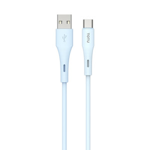 TOTU BT-023 Skin Sense Series Câble de données USB vers silicone de type C, longueur : 1 m (bleu) ST902C174-20