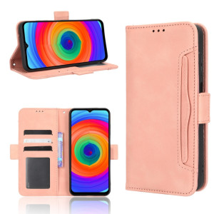 Pour Ulefone Note 14 Skin Feel Veau Texture Card Slots Étui de téléphone en cuir (Rose) SH529A1392-20